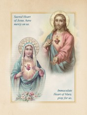 Sacred and Immac. Heart Blank Greeting Card - Pack of 12